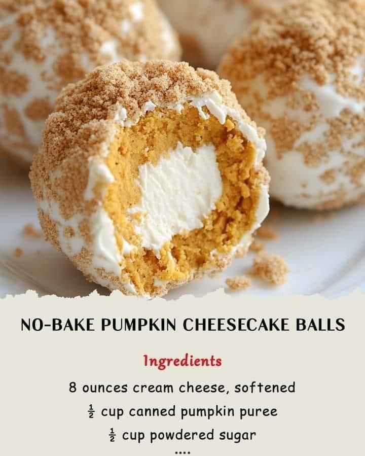 No-Bake Pumpkin Cheesecake Balls