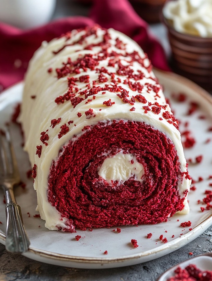 Irresistible Red Velvet Cake Roll