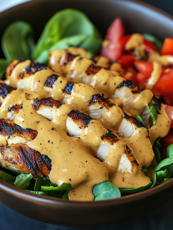 Grilled Chicken Bowl with Creamy Sauce