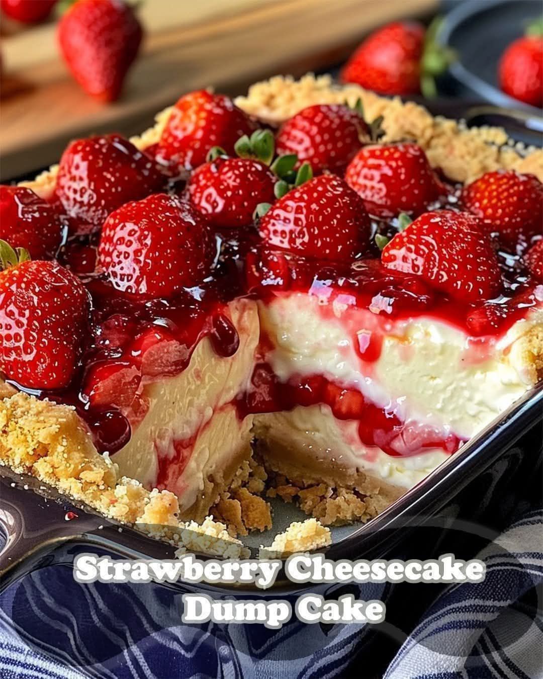 Strawberry Cheesecake Dump Cake