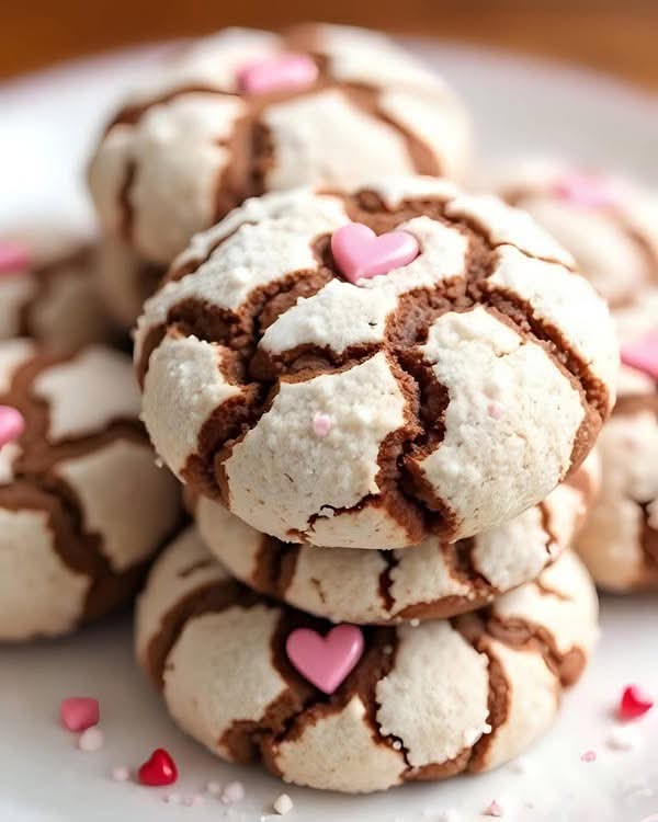 VALENTINE CRINKLE COOKIES