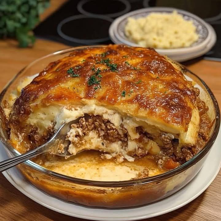 Hearty Beef and Rice Casserole with Cheese !