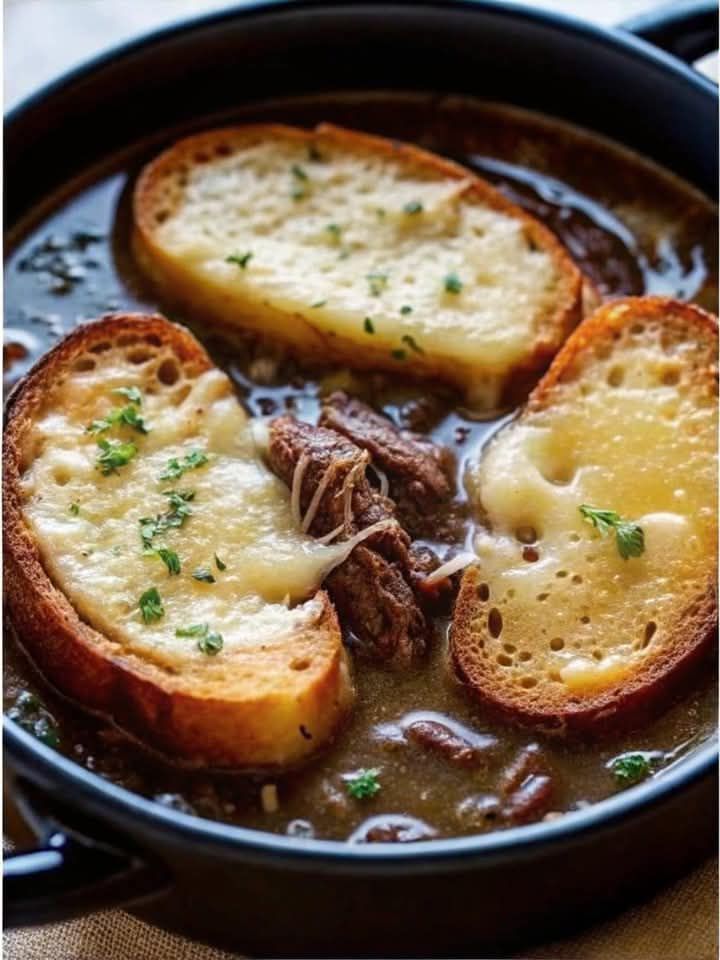 French Onion Beef Short Rib Soup