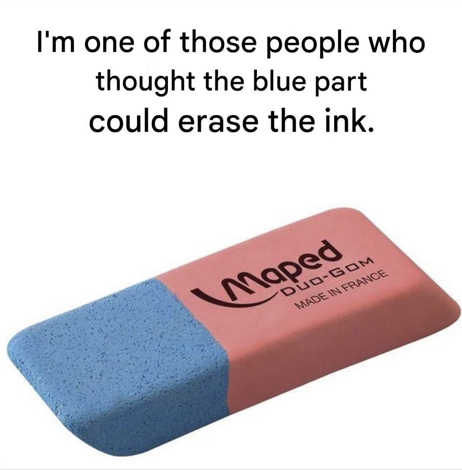 But what is the blue part of the eraser really for?