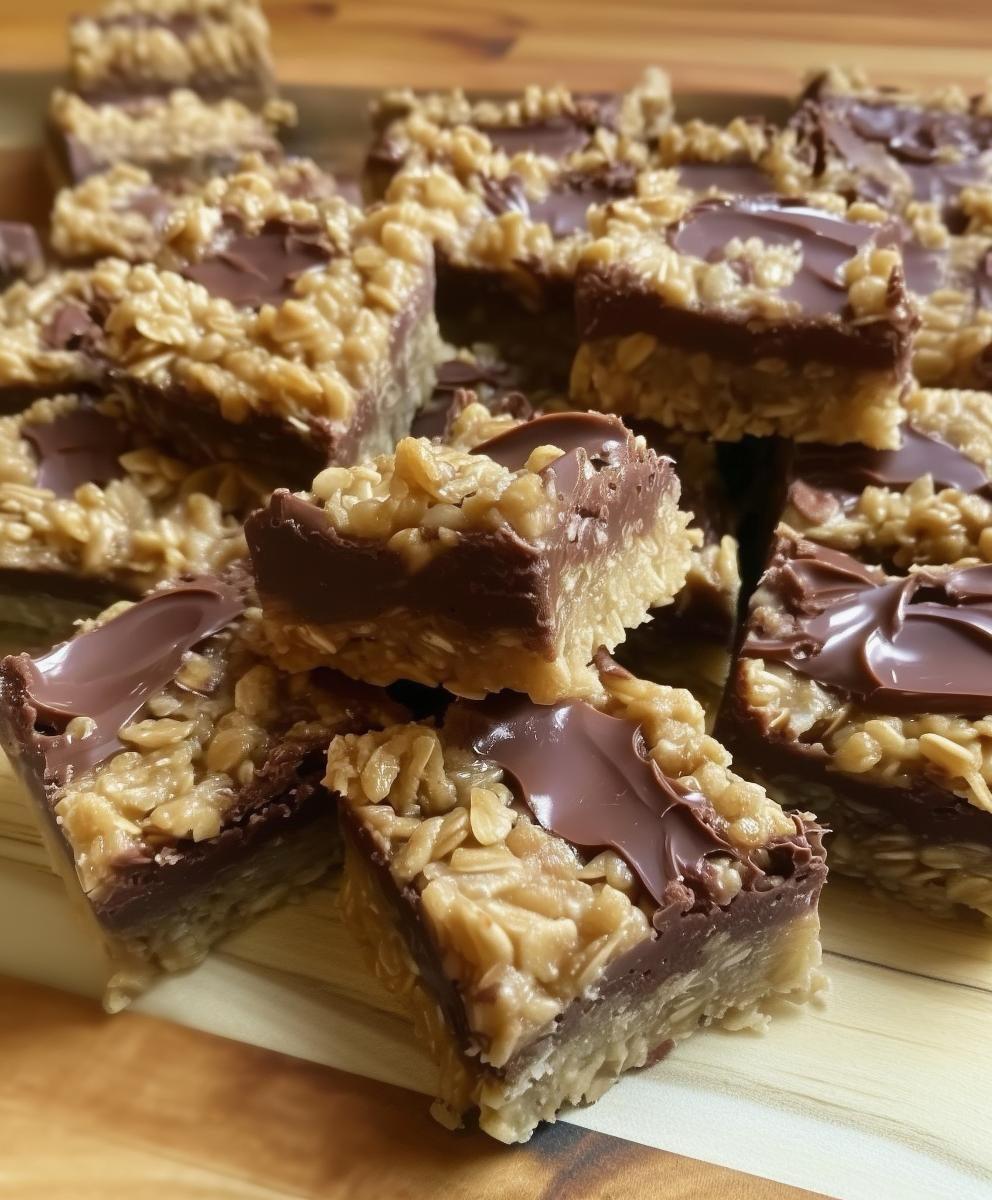 No Bake Chocolate Oat Bars