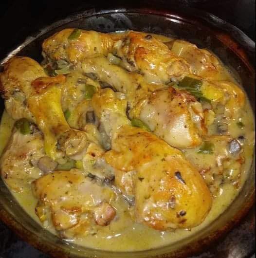 Baked Chicken Legs with Cream of Mushroom