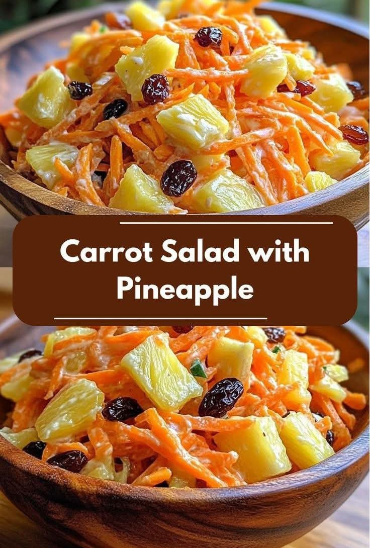 Carrot Salad with Pineapple and Raisins