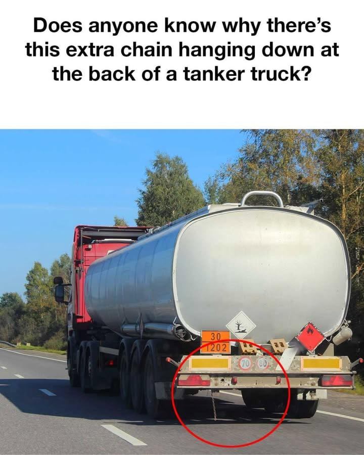 Never Realized This: Why Tanker Trucks Have That Extra Chain Hanging at the Back
