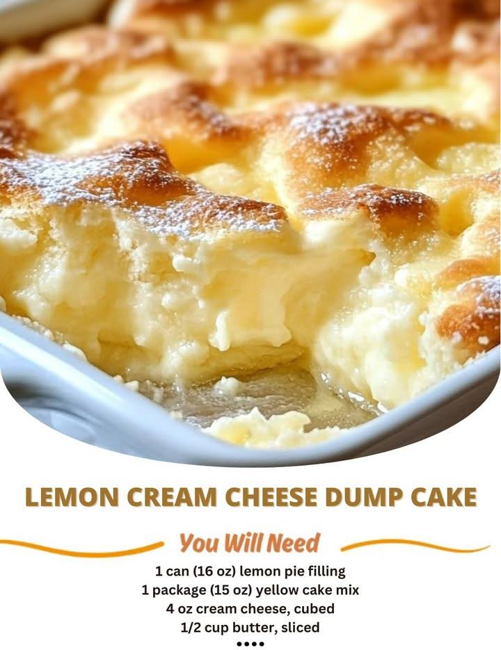 Lemon Cream Cheese Dump Cake