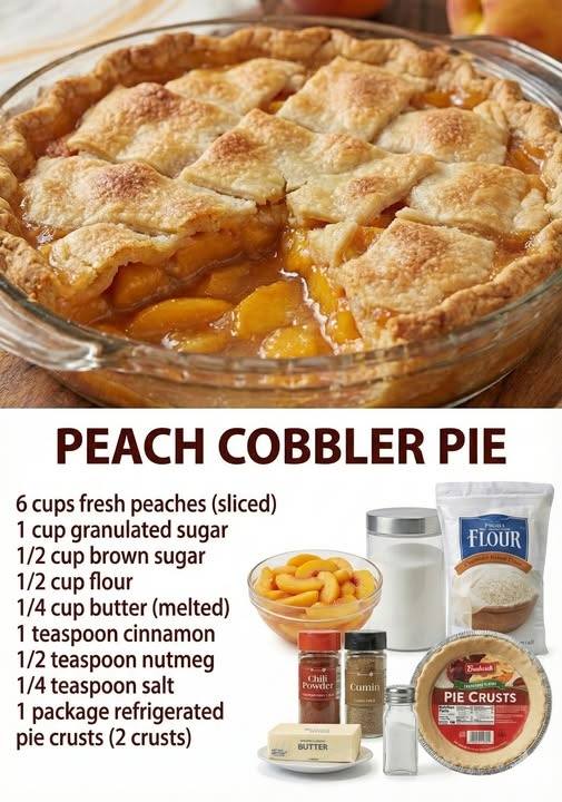 Old Time Oven Peach Cobbler Don’t LOSE THIS RECIPE