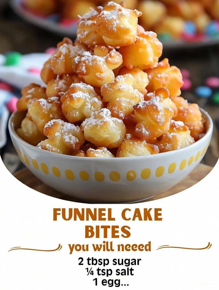 Funnel Cake Bites – Crispy, Sweet & Perfectly Mini!