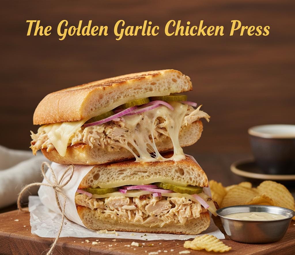 The Golden Garlic Chicken Press ​Crunchy, Creamy, and Irresistible