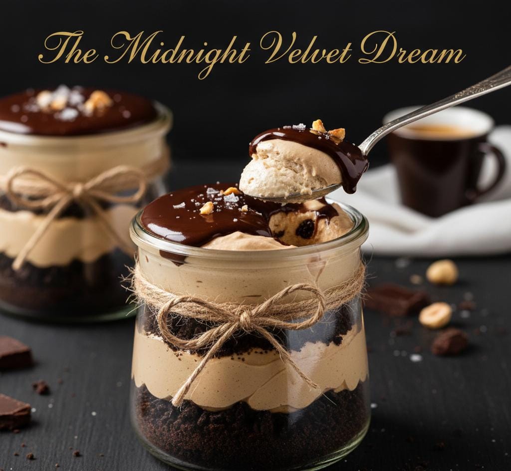The Midnight Velvet Dream ​Layers of Rich Cocoa, Silky Cream, and Golden Crunch