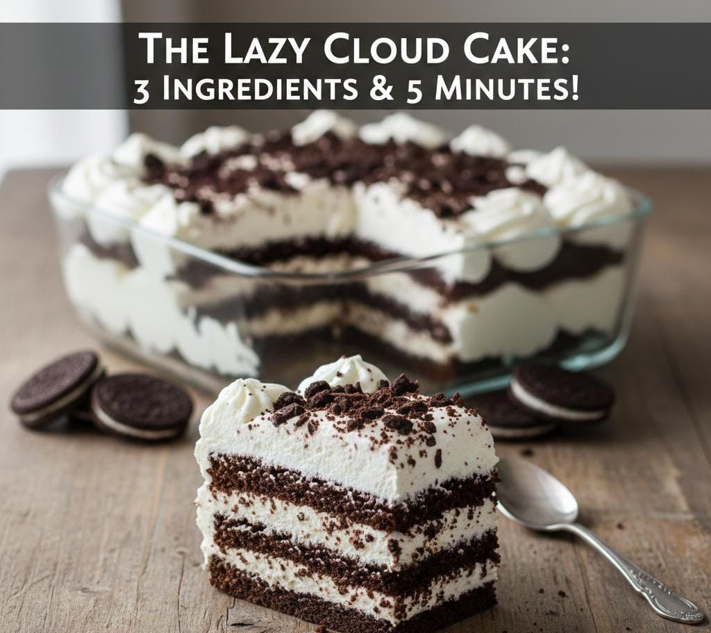 The “Lazy Cloud” Cake: 3 Ingredients & 5 Minutes!
