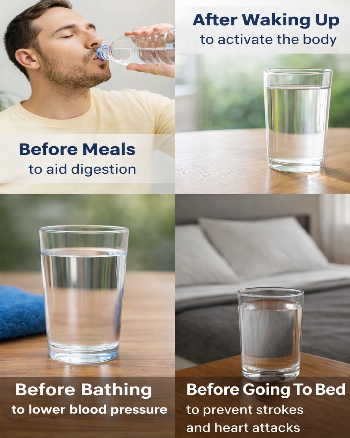 Drink water at the right times