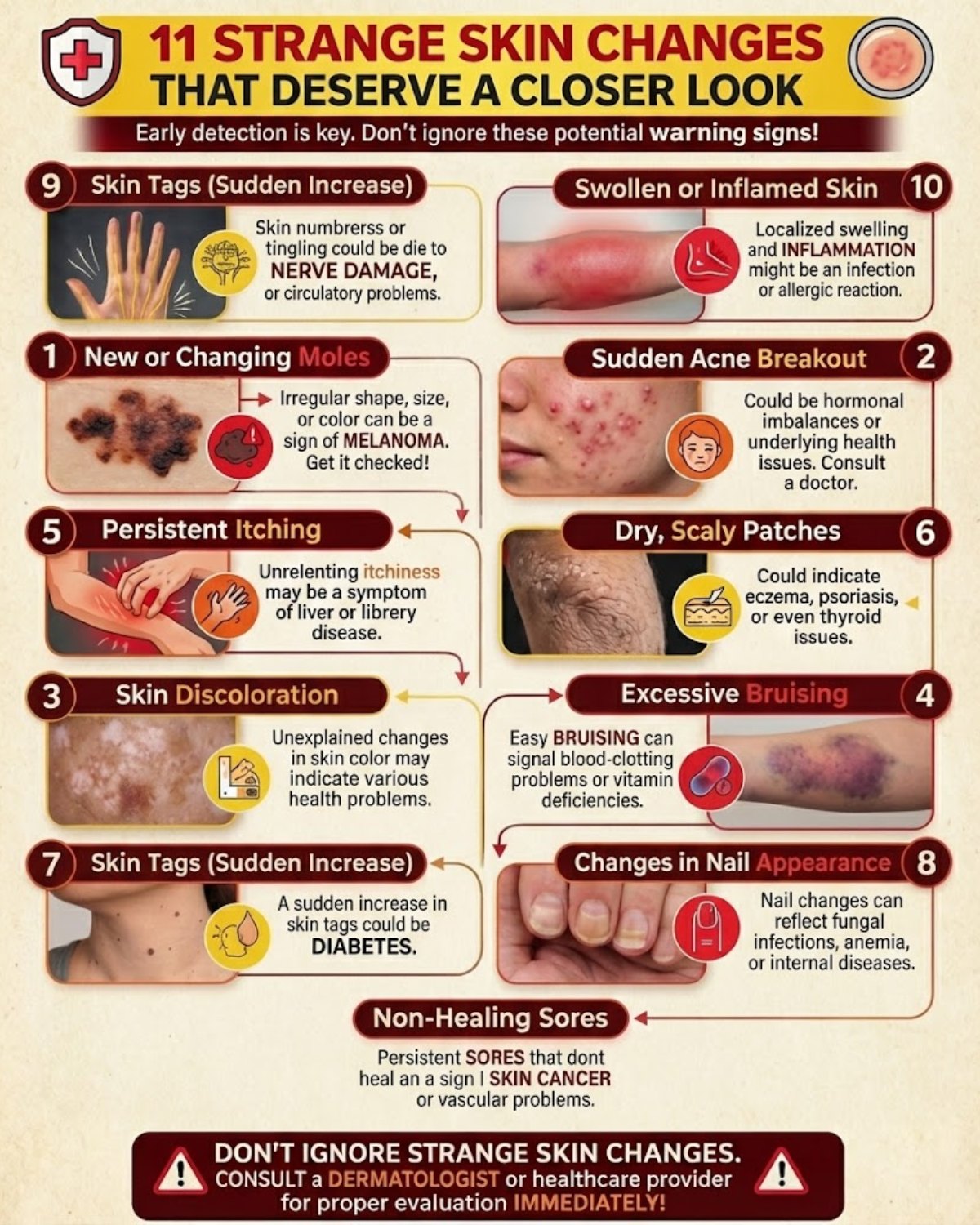 😲🌿11+ Strange Skin Changes You Should NEVER Ignore😮