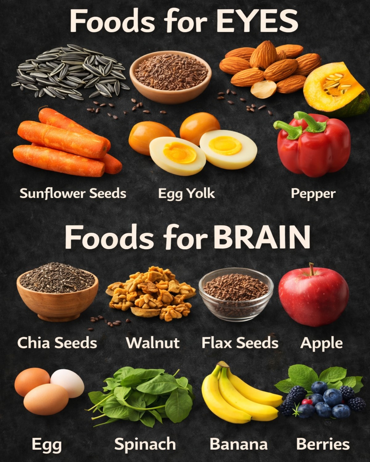 Best Foods for Eye & Brain Health | Improve Vision, Memory & Focus Naturally