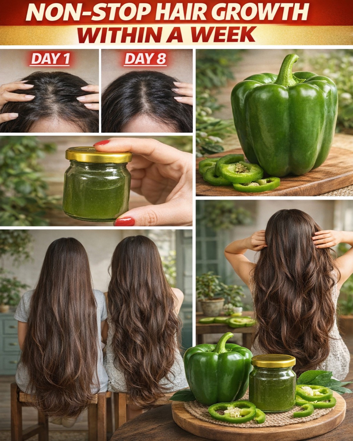 Non-Stop Hair Growth in Just One Week? The Surprising Green Pepper Remedy Revealed