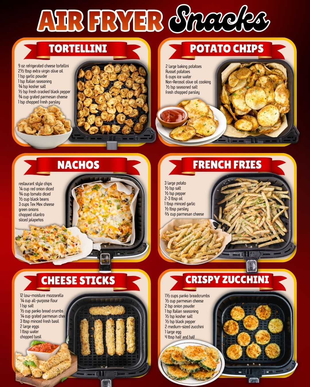 EASY AIR FRYER SNACKS! AIR FRYER GARLIC PARMESAN FRENCH FRIES: