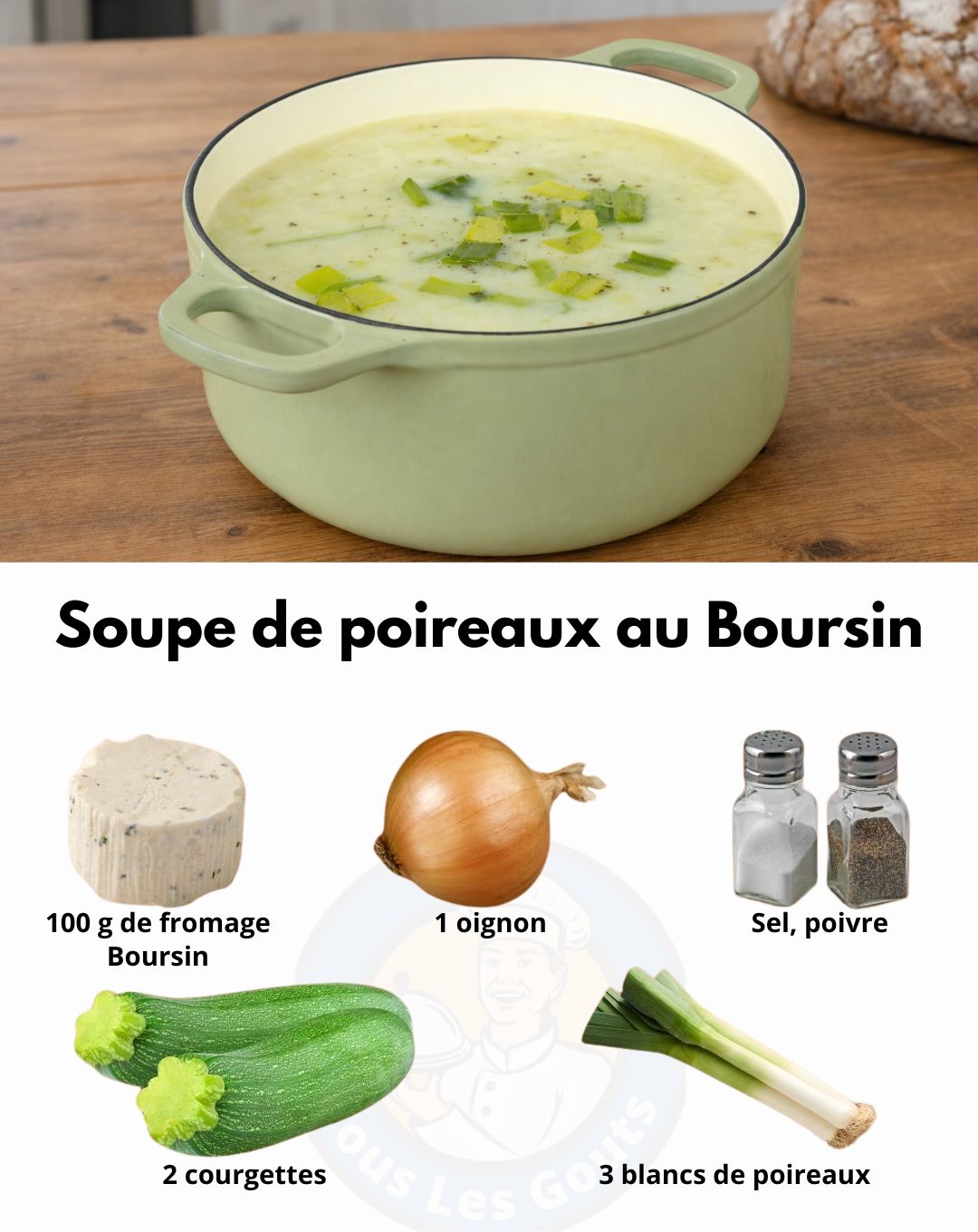 Soupe de poireaux au Boursin facile et crémeuse