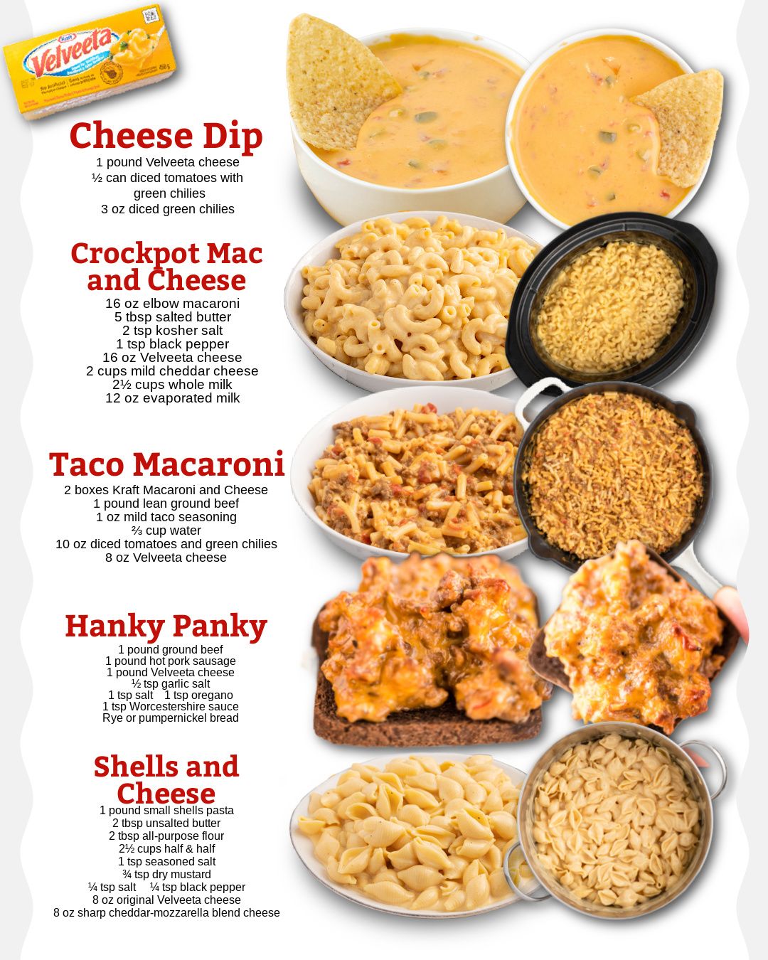 Velveeta lovers, this one’s for you  Creamy dips, cheesy dinners, and all the melty goodness in one delicious lineup. Which recipe are you making first?
