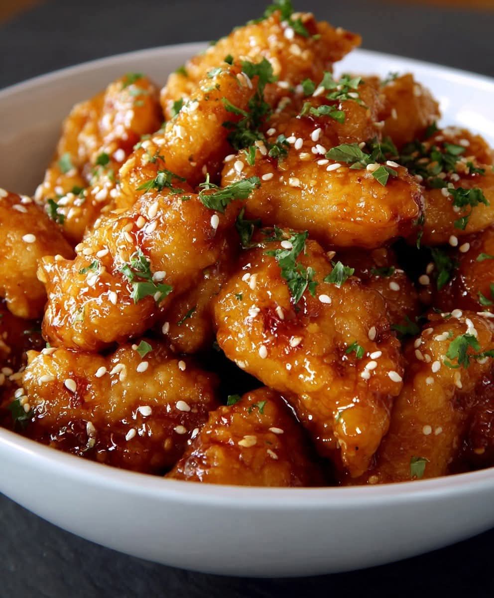 Easy 4-ingredient Orange Chicken!