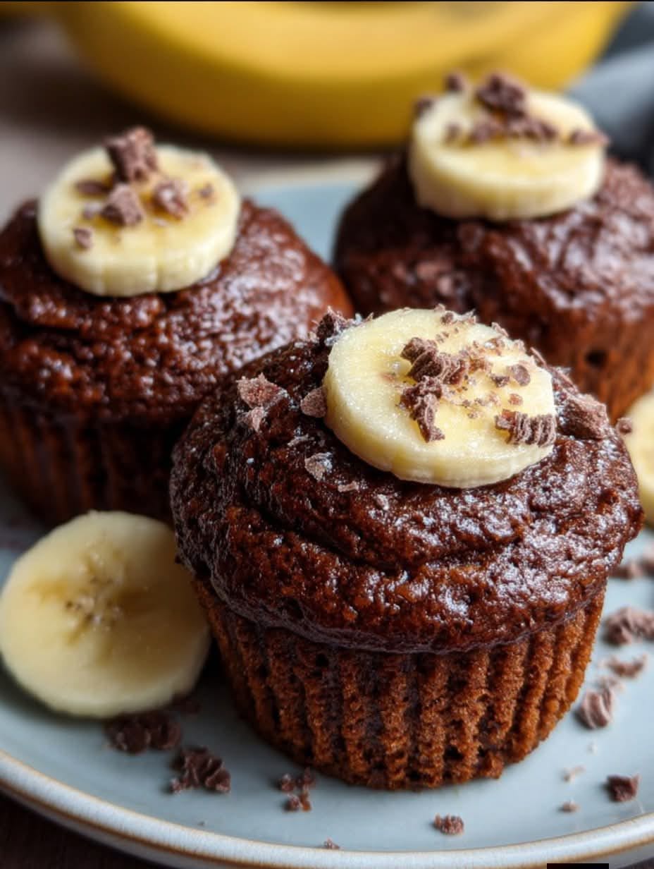 ⭐ Les Petits Moelleux Chocolat-Banane 🍫🍌  Ultra fondants, parfumés et irrésistibles… le duo chocolat-banane fait toujours l’unanimité 😍  🛒 Ingrédients